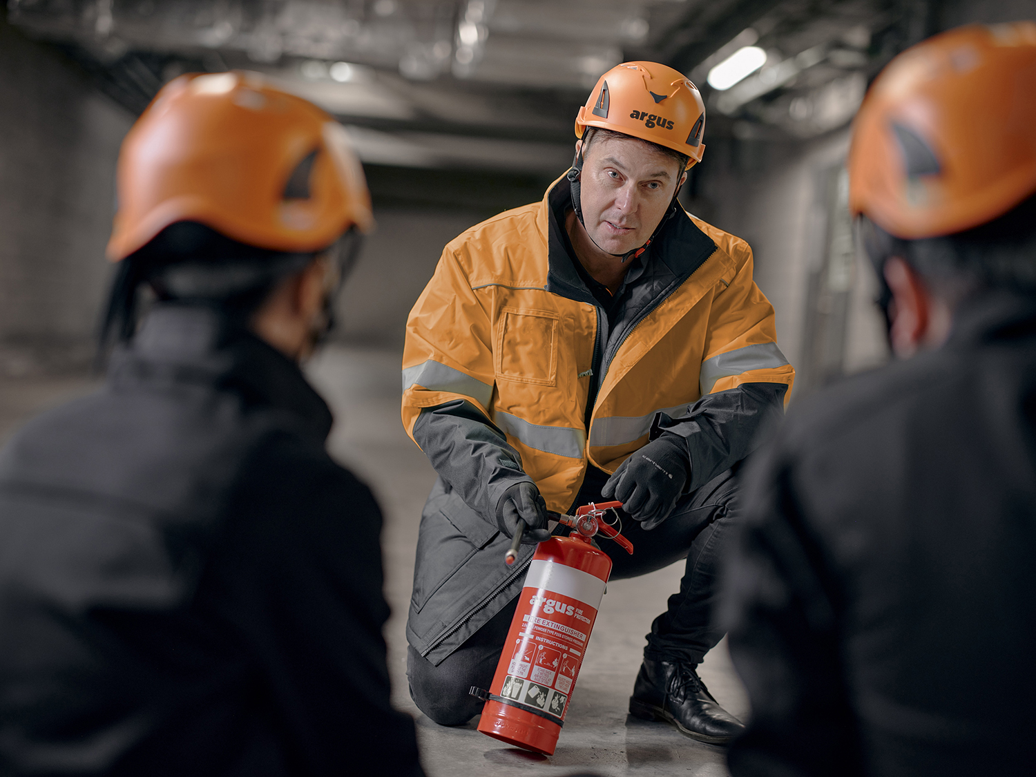 Argus Fire Protection Staff, Conducting Fire Safety Training